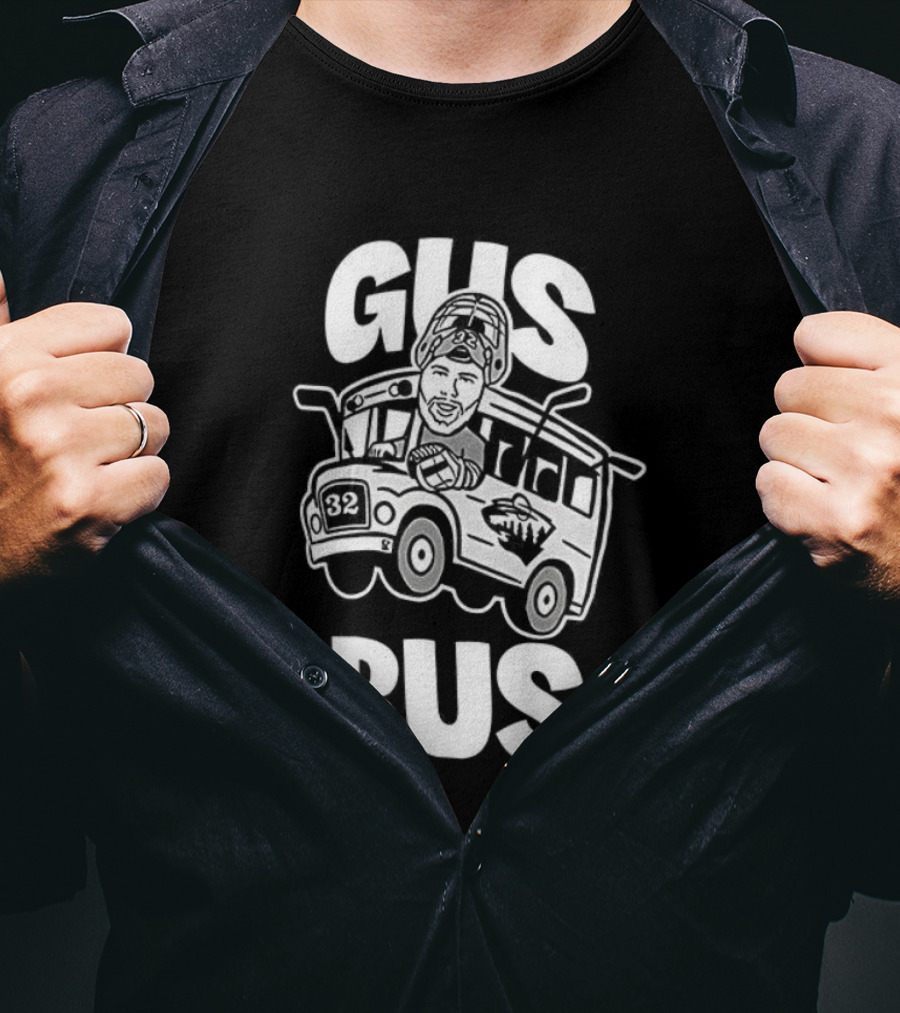 Gus Bus All Aboard Zach Parise Minnesota Wild Hockey T-Shirt