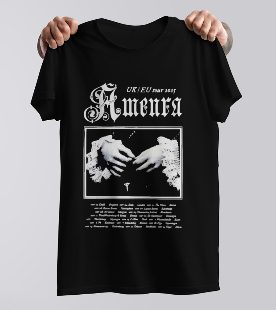 Amenra 2025 UK EU Tour Gothic Hands And Lace T-Shirt