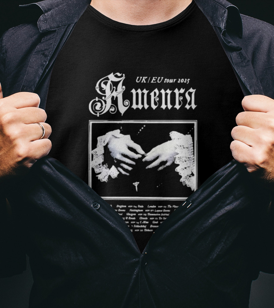 Amenra 2025 UK EU Tour Gothic Hands And Lace T-Shirt