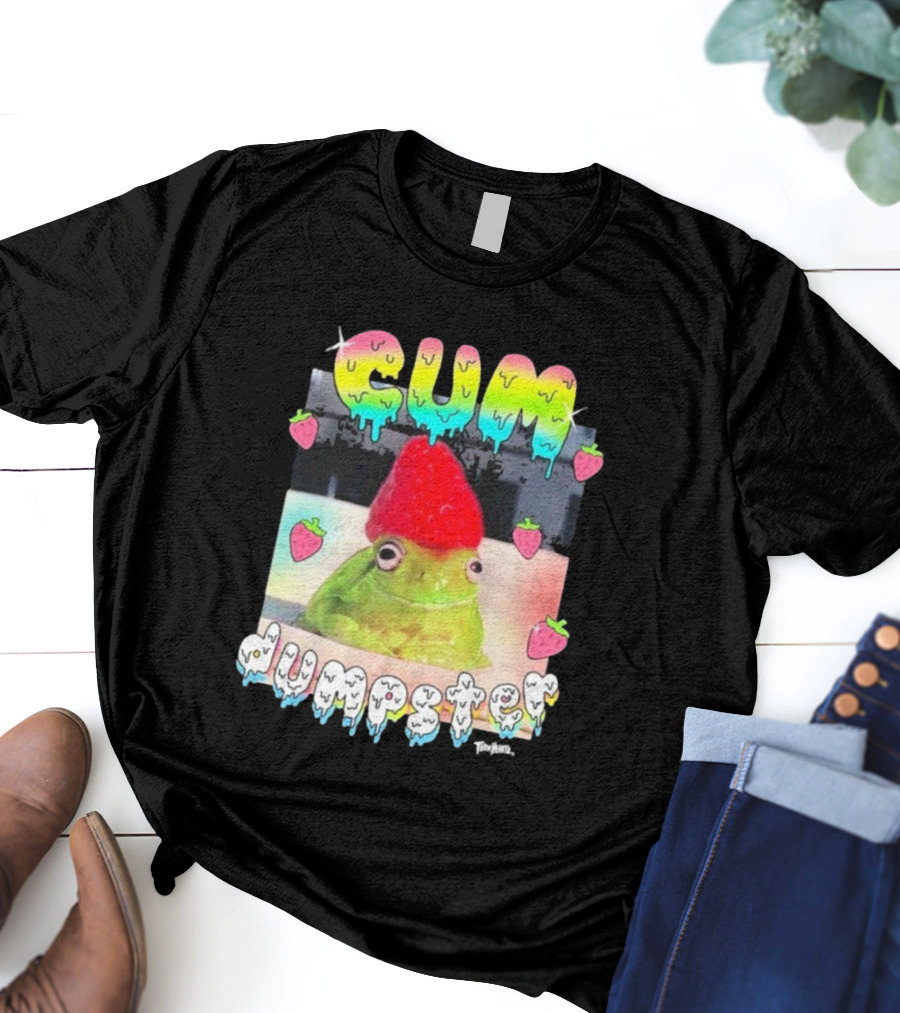 Cum Dumpster Frog Strawberry Hat Kawaii Aesthetic T-Shirt