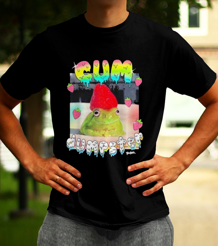 Cum Dumpster Frog Strawberry Hat Kawaii Aesthetic T-Shirt