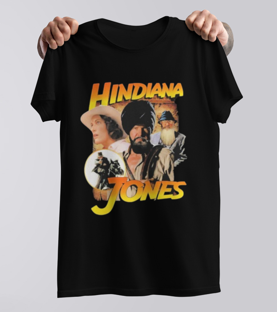 Hindiana Jones Adventure Turban Fedora Characters Indiana Jones Movie Theme T-Shirt