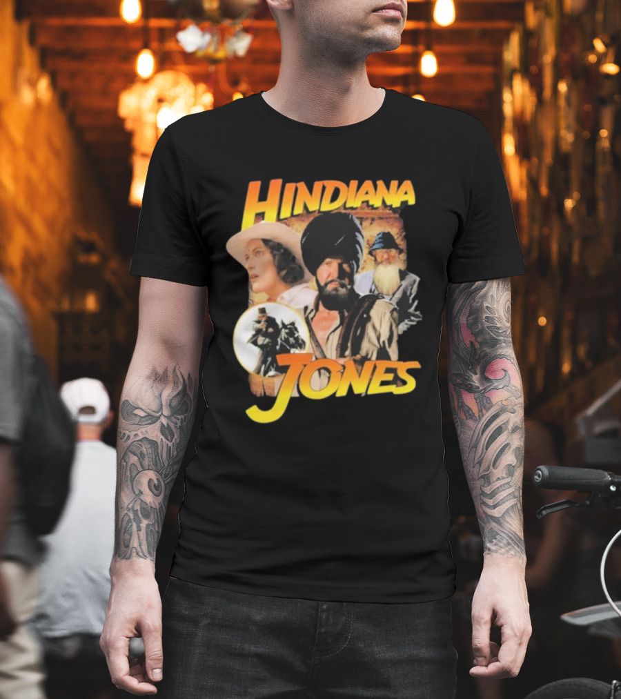 Hindiana Jones Adventure Turban Fedora Characters Indiana Jones Movie Theme T-Shirt