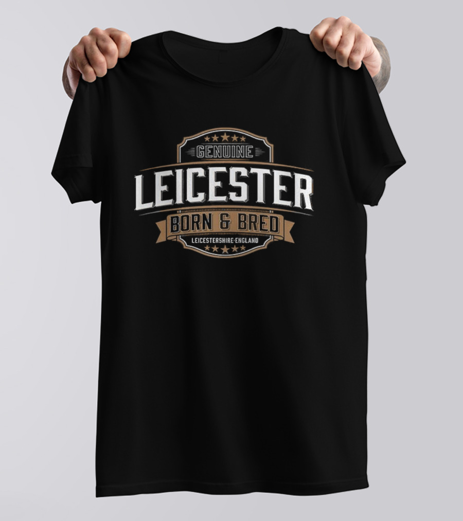 Genuine Leicester Born And Bred England Heritage Style T-Shirt