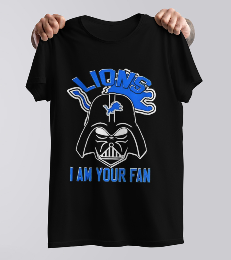 Detroit Lions Darth Vader I Am Your Fan Star Wars Collaboration T-Shirt