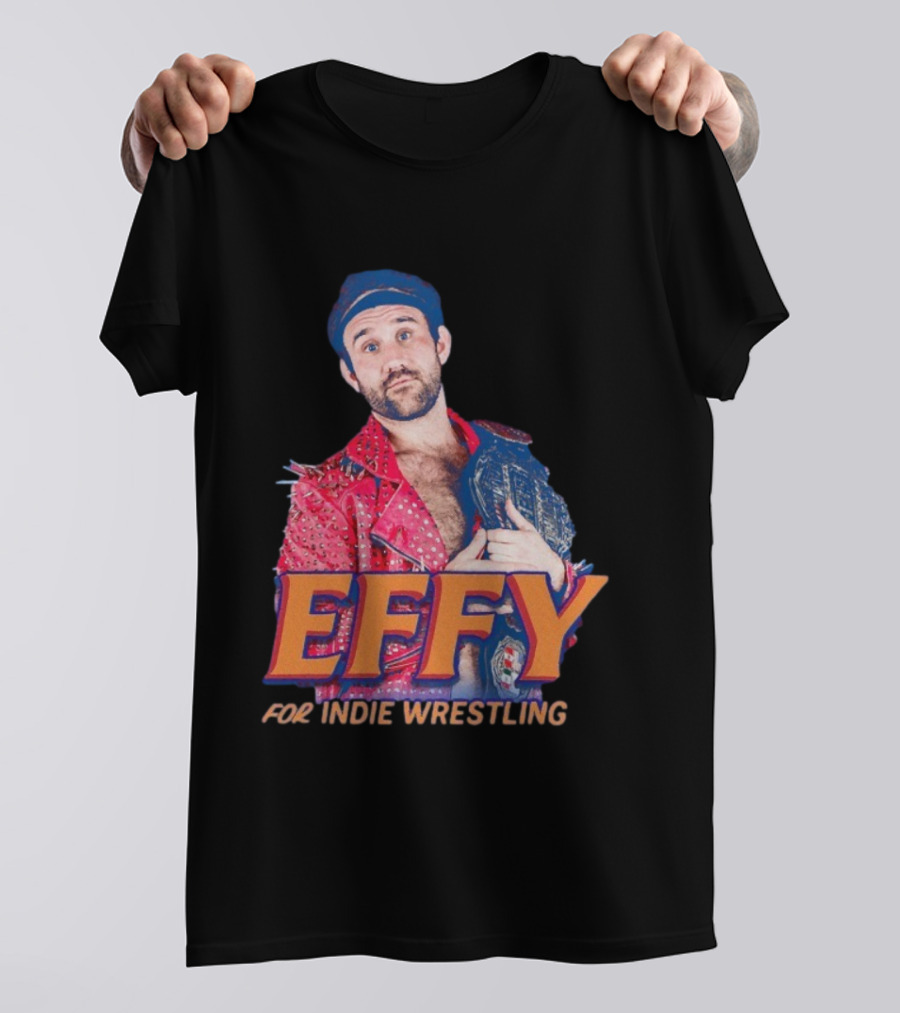 Effy Indie Wrestling Champion Red Jacket Photo T-Shirt