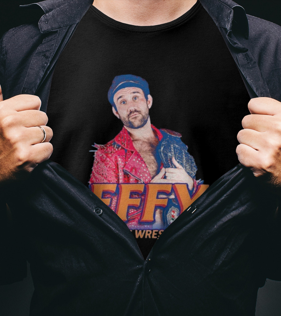 Effy Indie Wrestling Champion Red Jacket Photo T-Shirt
