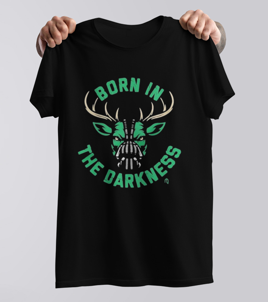 Milwaukee Bucks Born In The Darkness Deer Face Mask T-Shirt
