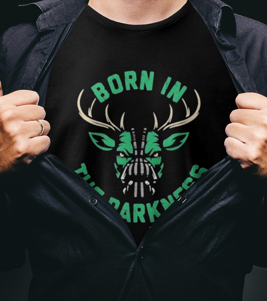 Milwaukee Bucks Born In The Darkness Deer Face Mask T-Shirt
