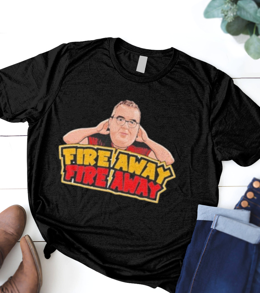 Stephen Bunting Fire Away Dart Player Cartoon Character Blocking Ears T-Shirt