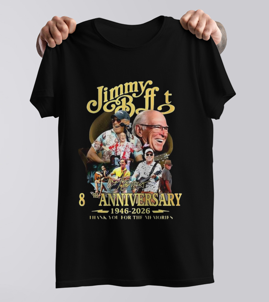 Jimmy Buffett 80th Anniversary 1946-2026 Thank You For The Memories T-Shirt