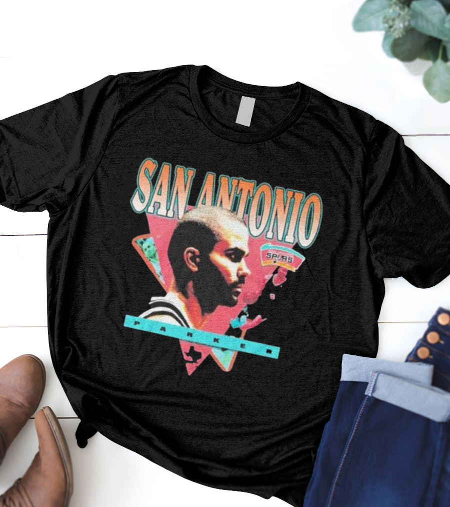 San Antonio Spurs Parker Vintage Basketball Style T-Shirt