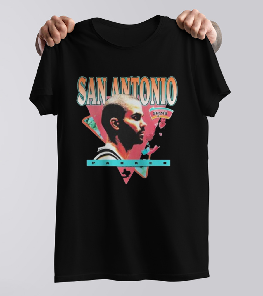 San Antonio Spurs Parker Vintage Basketball Style T-Shirt