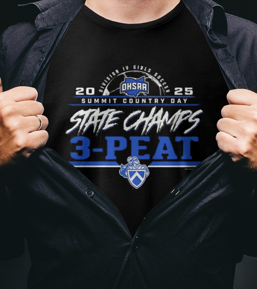 Summit Country Day 2025 OHSAA Division 4 State Champs 3-Peat T-Shirt
