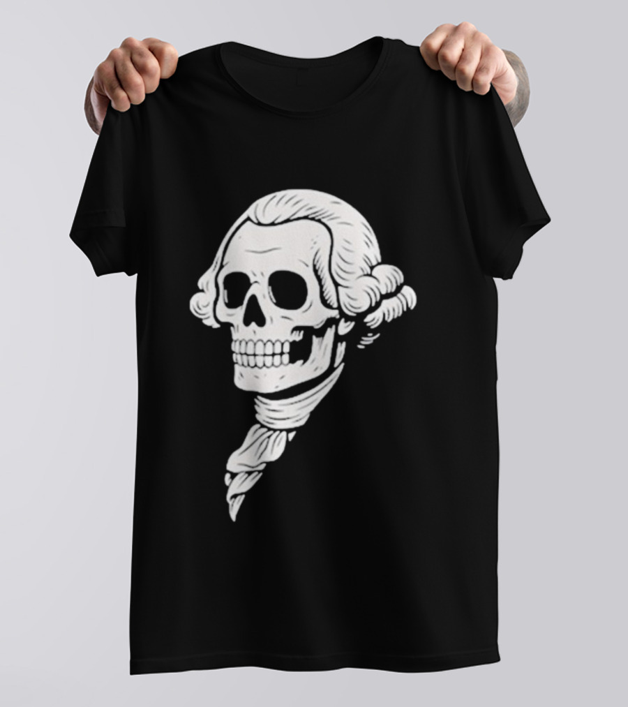 Poor Richard Monogram Skull Wig Icon T-Shirt