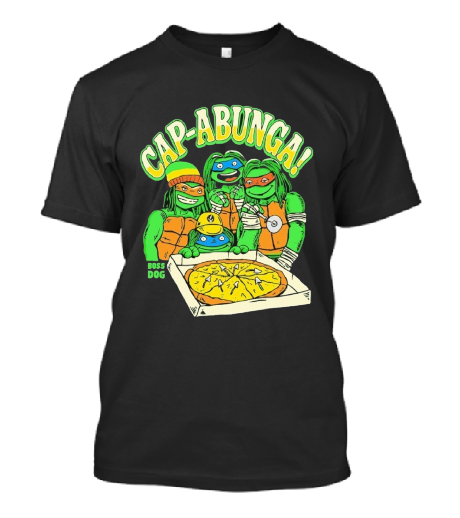 Teenage Mutant Ninja Turtles Cap Abunga Pizza Party Boss Dog T-Shirt