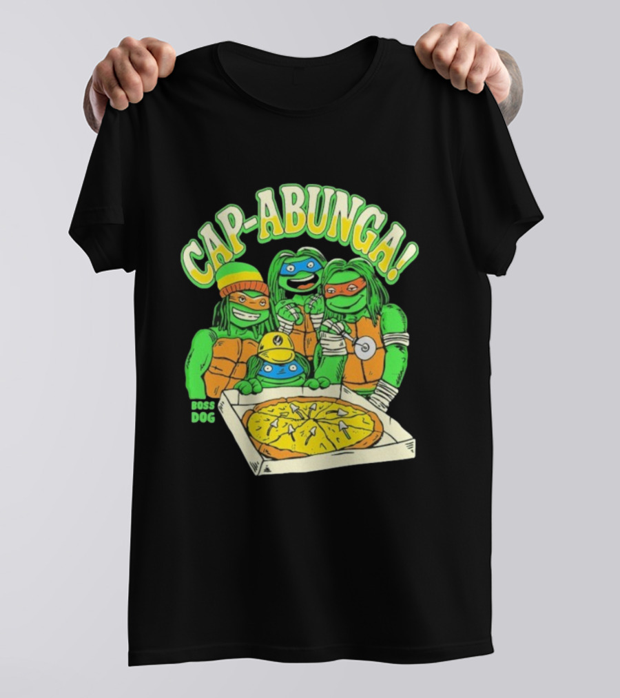 Teenage Mutant Ninja Turtles Cap Abunga Pizza Party Boss Dog T-Shirt