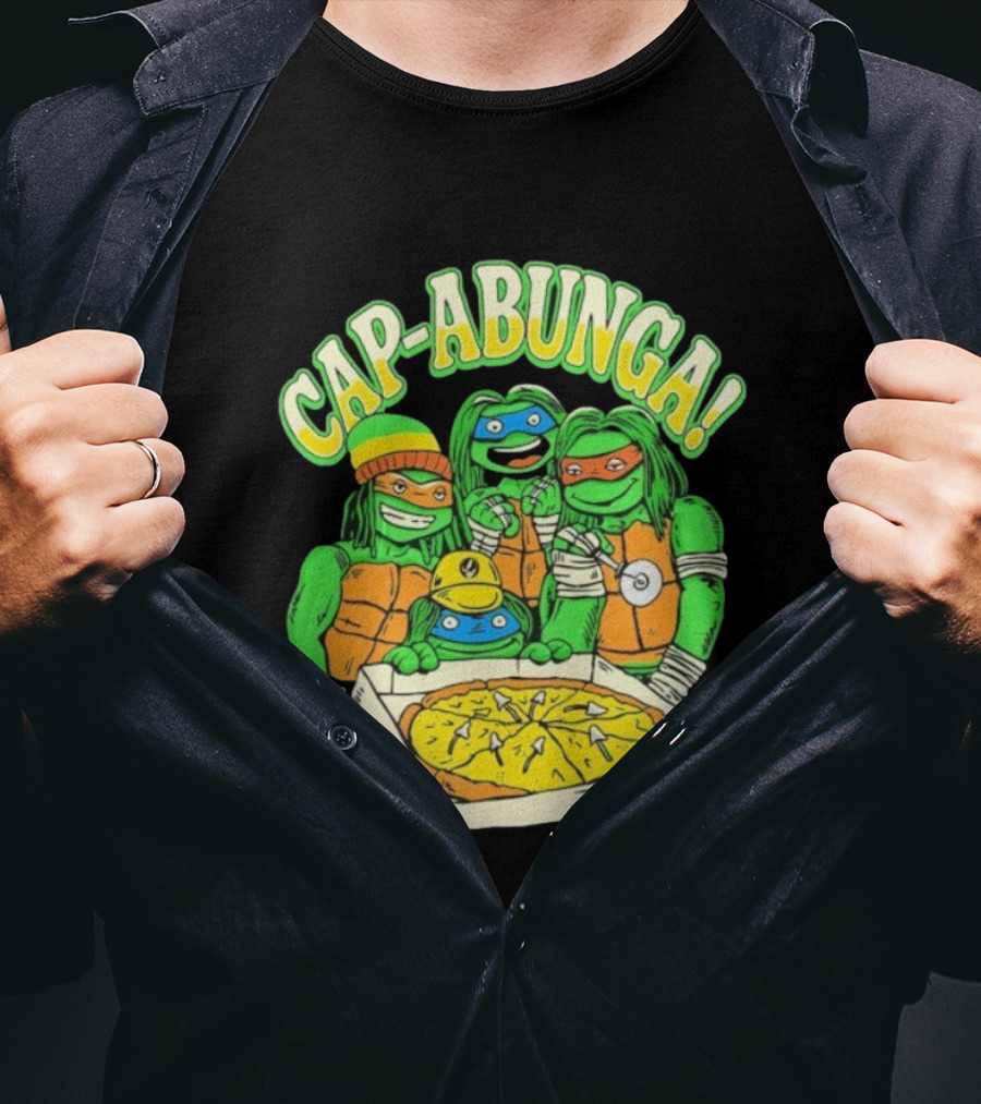 Teenage Mutant Ninja Turtles Cap Abunga Pizza Party Boss Dog T-Shirt