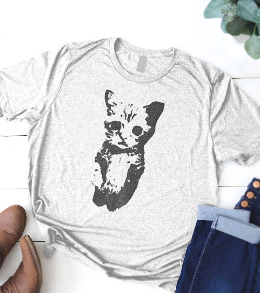 Cute Cat Funny Whimsical Feline Charm T-Shirt