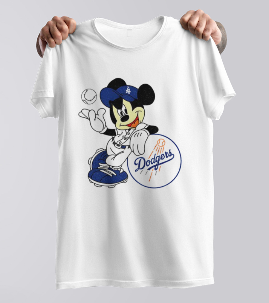 Mikey Dodgers Baseball Champs Los Angeles Logo T-Shirt