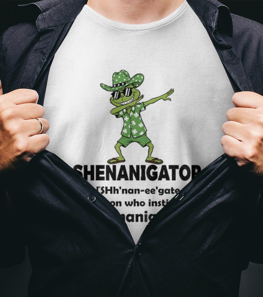 Grinch Shenanigator Definition Person Instigates Christmas Shenanigans T-Shirt