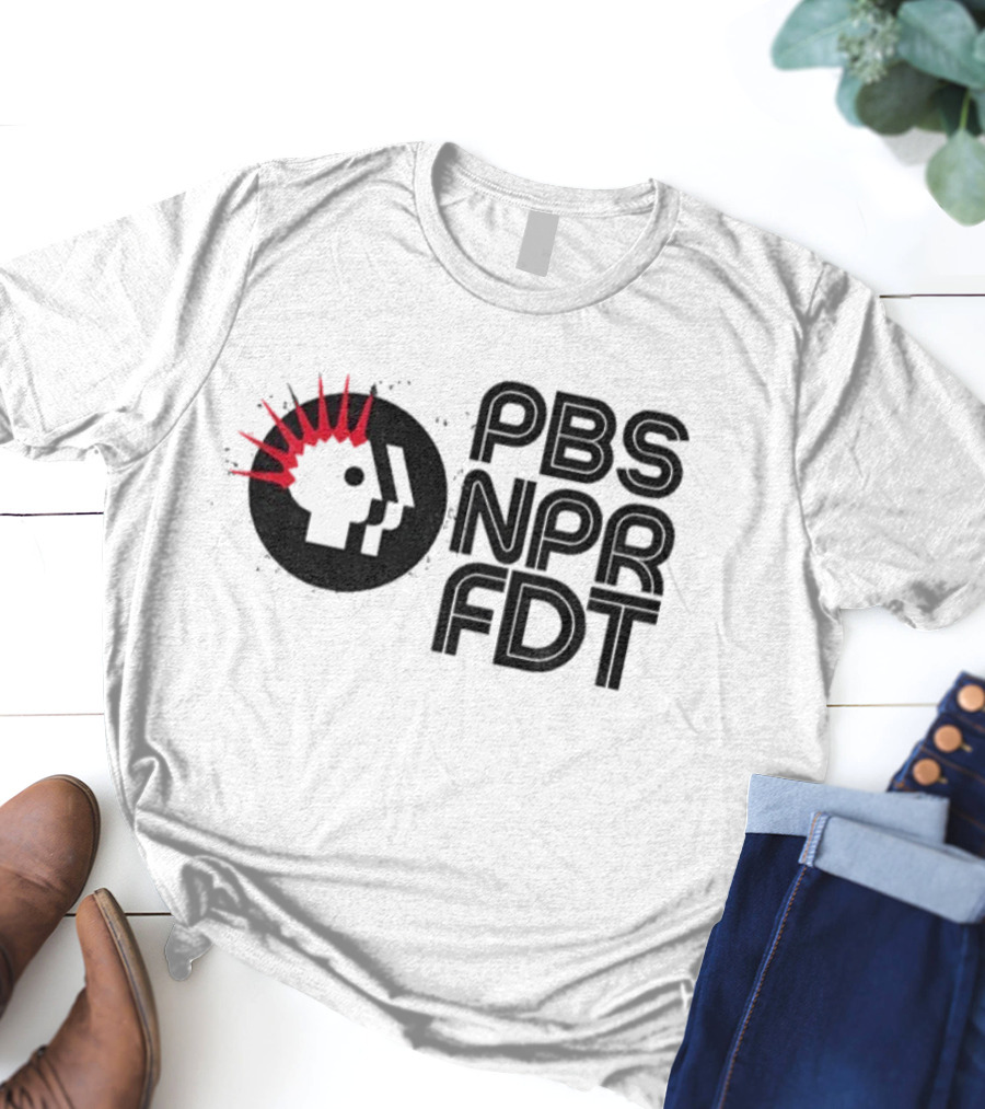 PBS NPR FDT Punk Style Political Statement T-Shirt