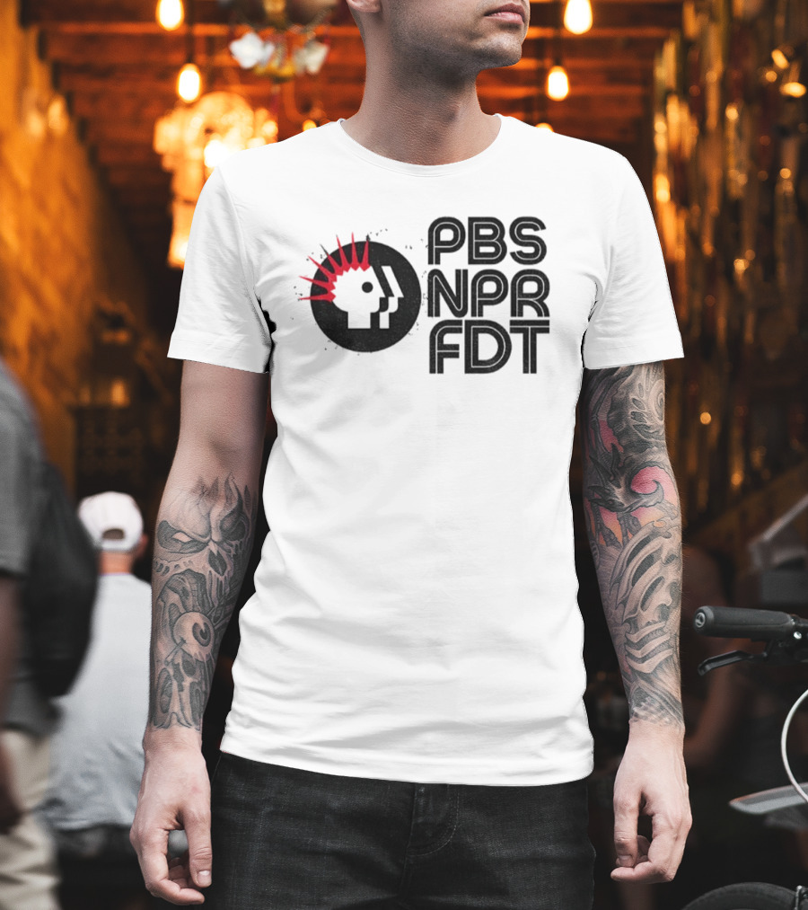 PBS NPR FDT Punk Style Political Statement T-Shirt