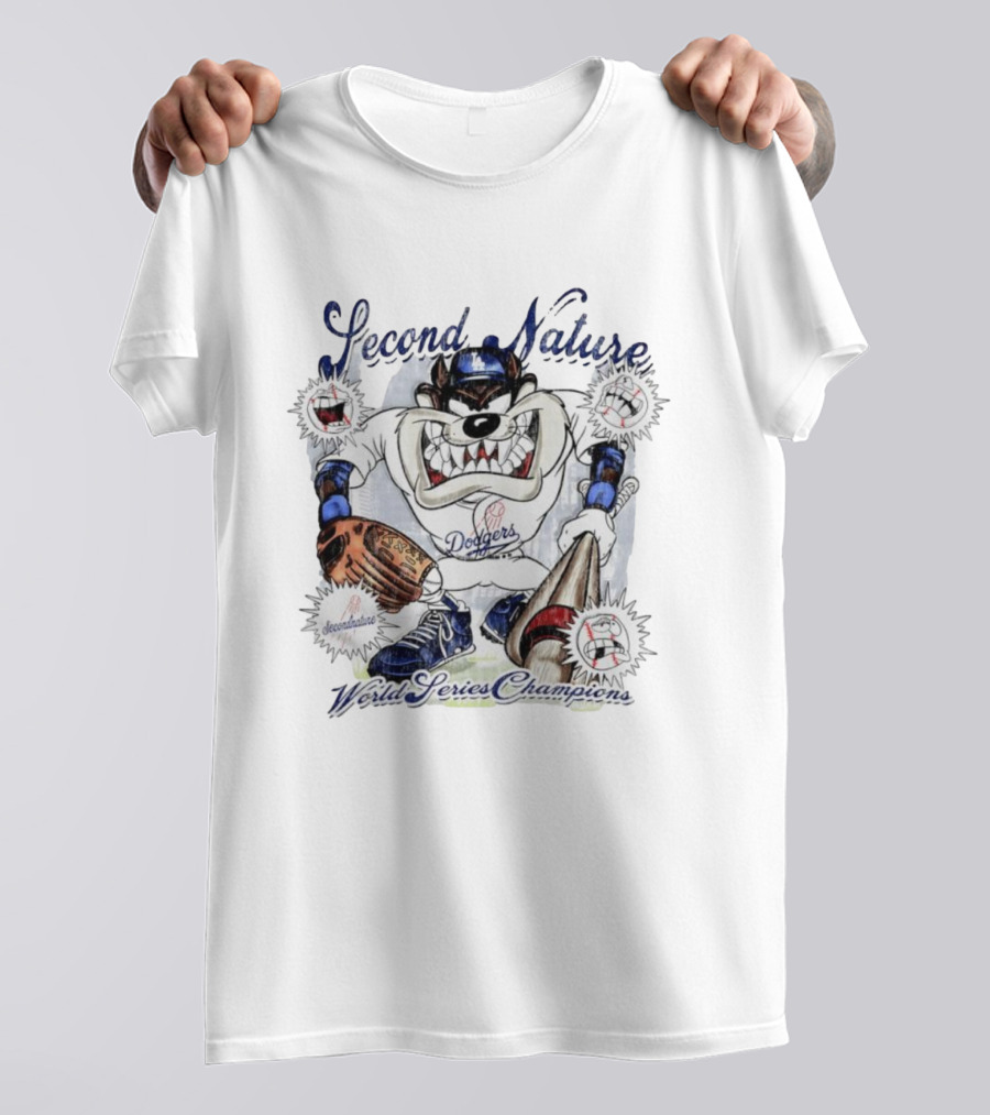 Second Nature Dodgers Taz World Series Champions T-Shirt