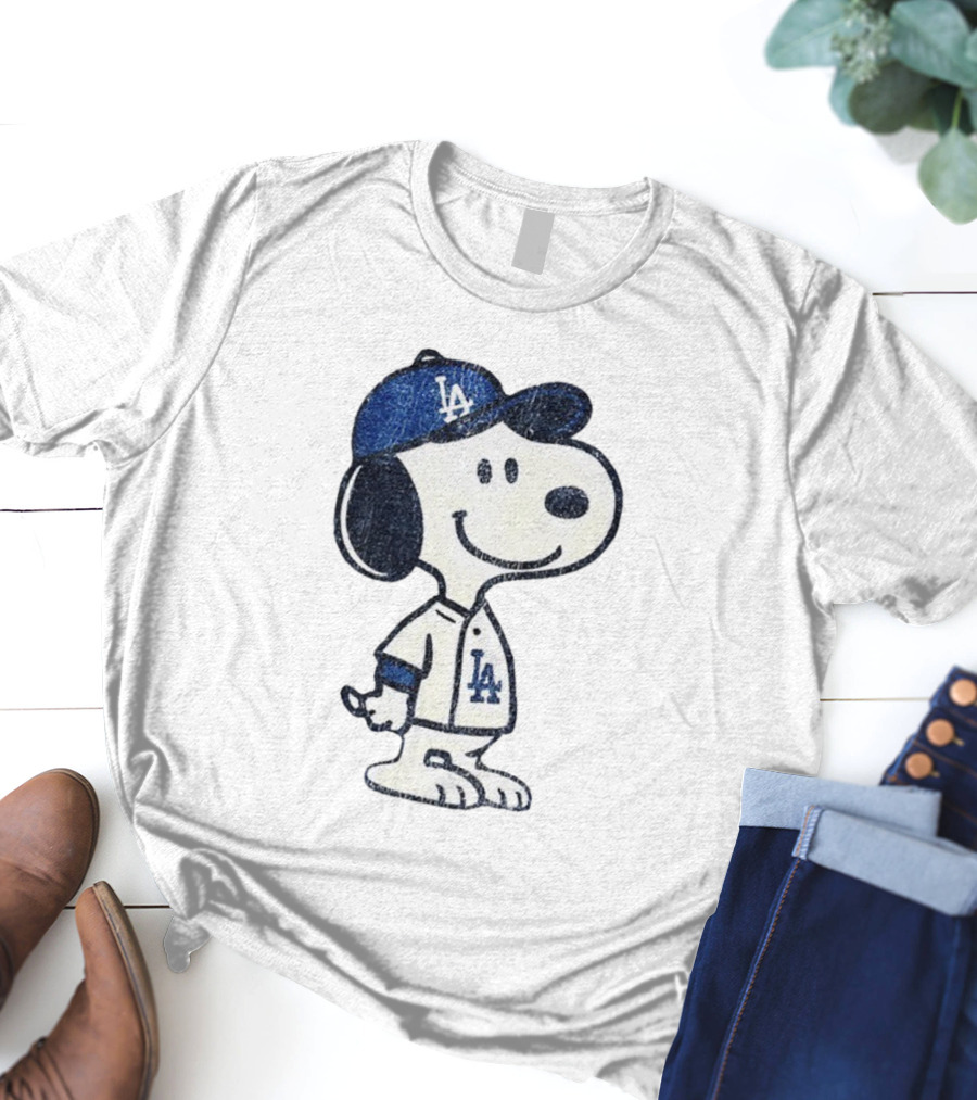 Snoopy Los Angeles Dodgers MLB Baseball Player World Series 2025 T-Shirt