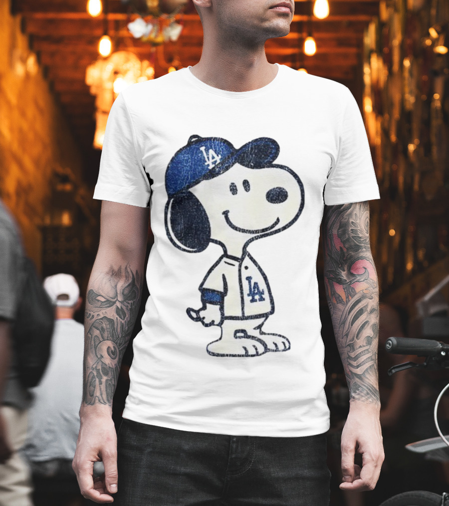 Snoopy Los Angeles Dodgers MLB Baseball Player World Series 2025 T-Shirt