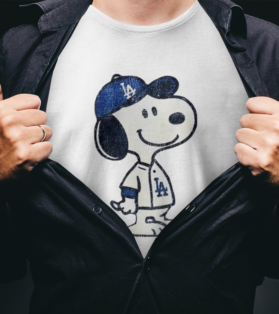 Snoopy Los Angeles Dodgers MLB Baseball Player World Series 2025 T-Shirt