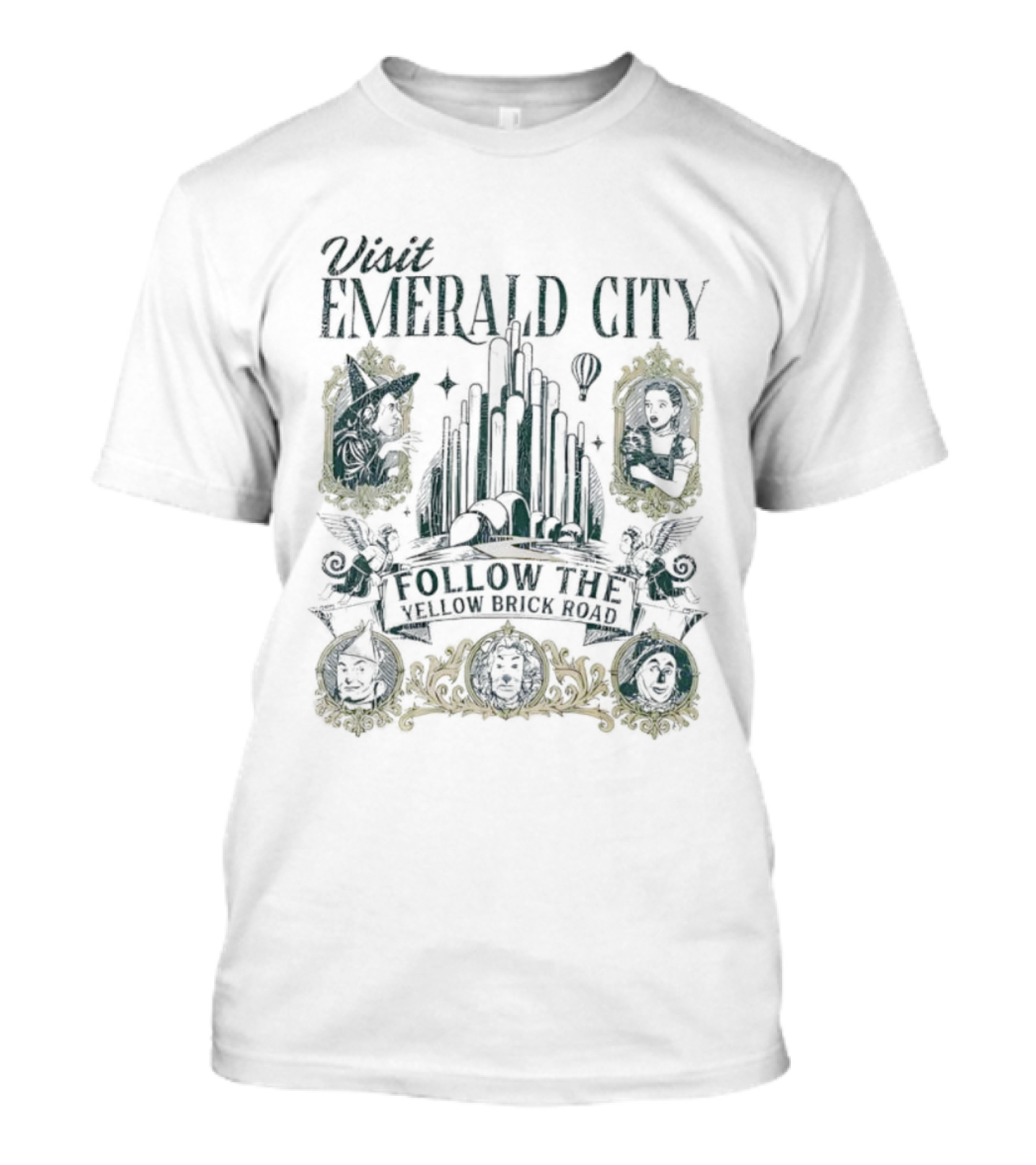 Visit Emerald City Follow The Yellow Brick Road Wizard Of Oz T-Shirt