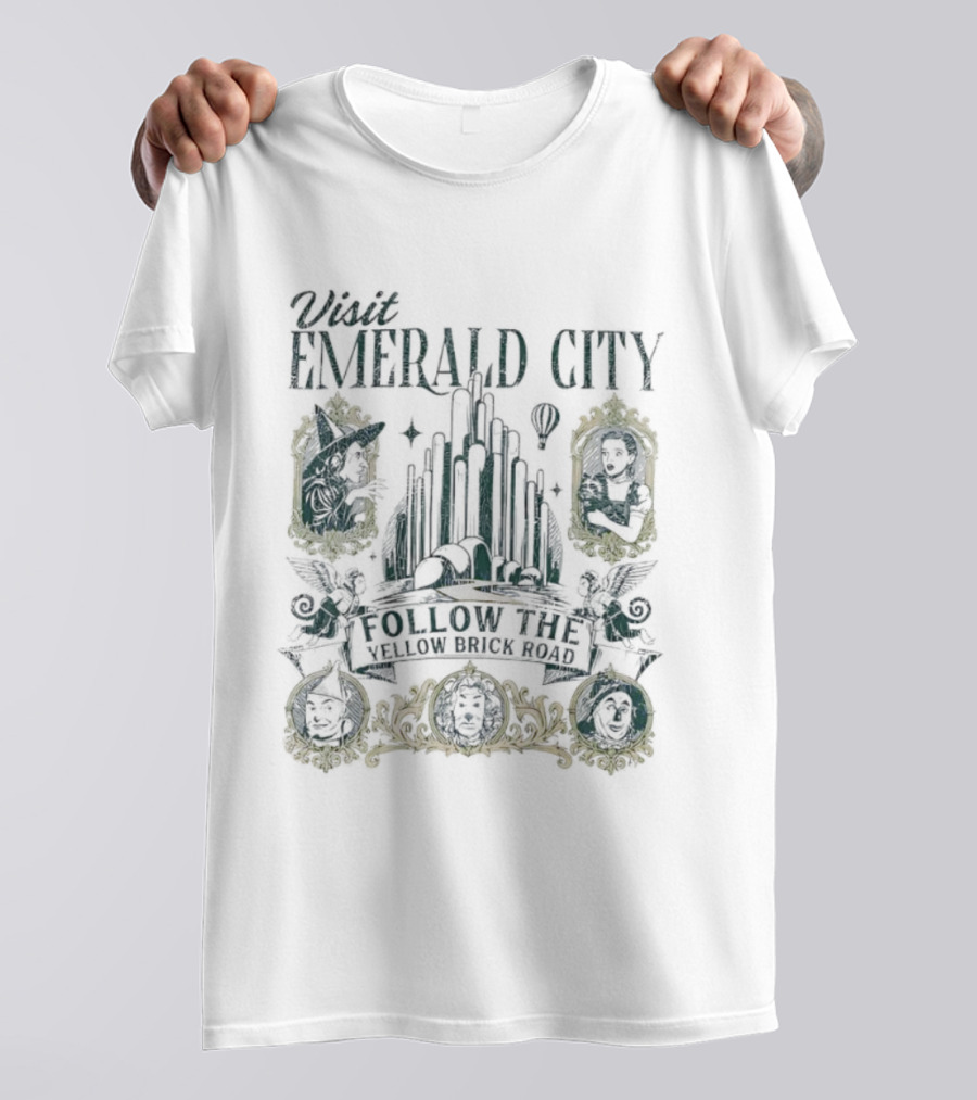 Visit Emerald City Follow The Yellow Brick Road Wizard Of Oz T-Shirt