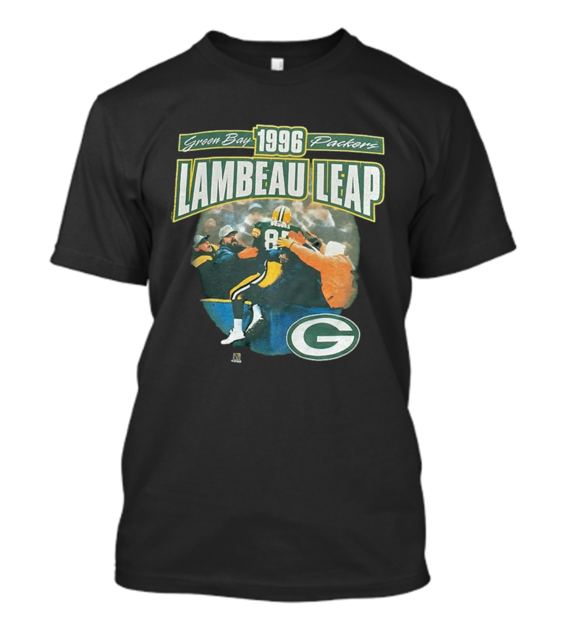Green Bay Packers Lambeau Leap 1996 Super Bowl XXXI Celebration Iconic Football Moment T-Shirt