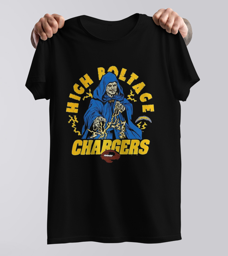 Los Angeles Chargers High Roltage Darth Sidious NFL Star Wars Collaboration T-Shirt
