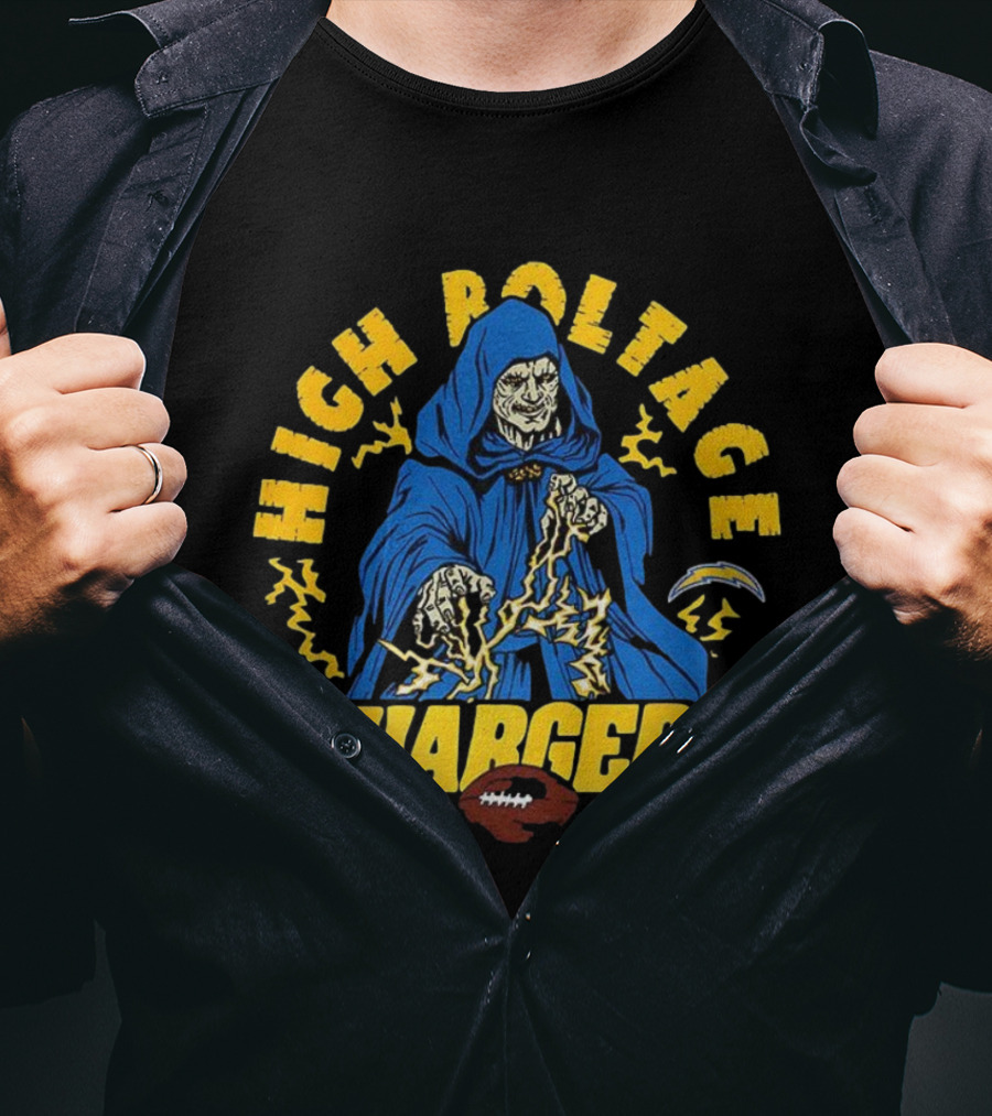 Los Angeles Chargers High Roltage Darth Sidious NFL Star Wars Collaboration T-Shirt