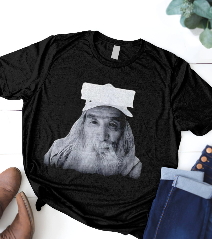 Fujimotosan Fuji Face Iconic Long White Beard And Cap T-Shirt