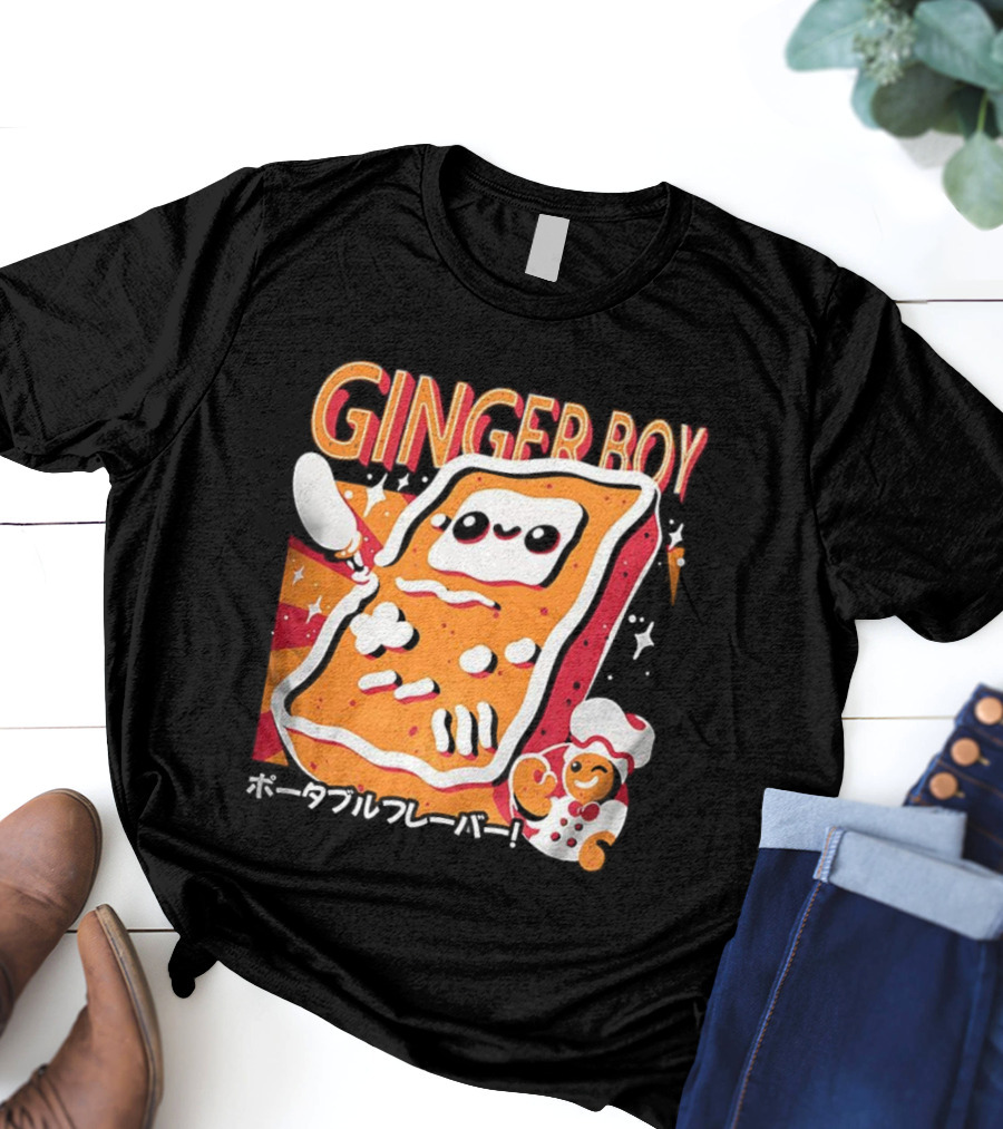 GingerBoy Gingerbread Handheld Game Console Christmas Portable Flavor Chef T-Shirt