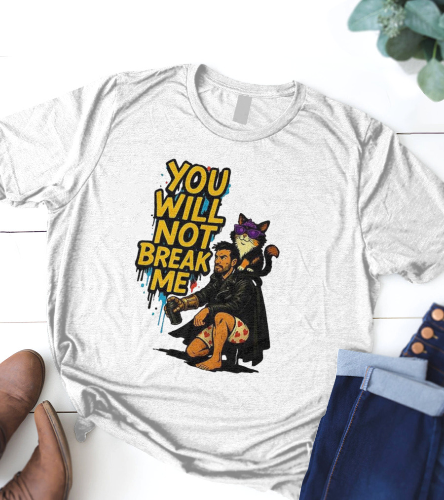 Dungeon Crawler Carl You Will Not Break Me Donut Cat Graffiti Style T-Shirt