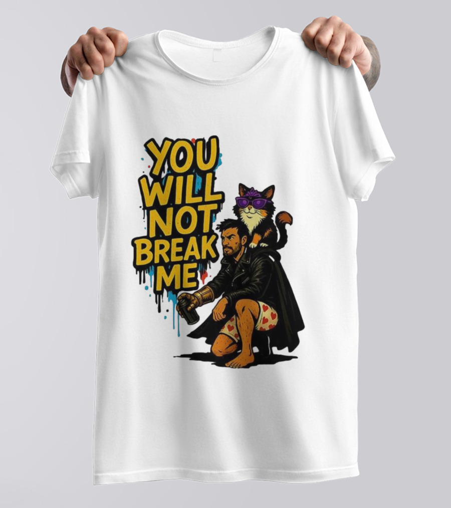 Dungeon Crawler Carl You Will Not Break Me Donut Cat Graffiti Style T-Shirt
