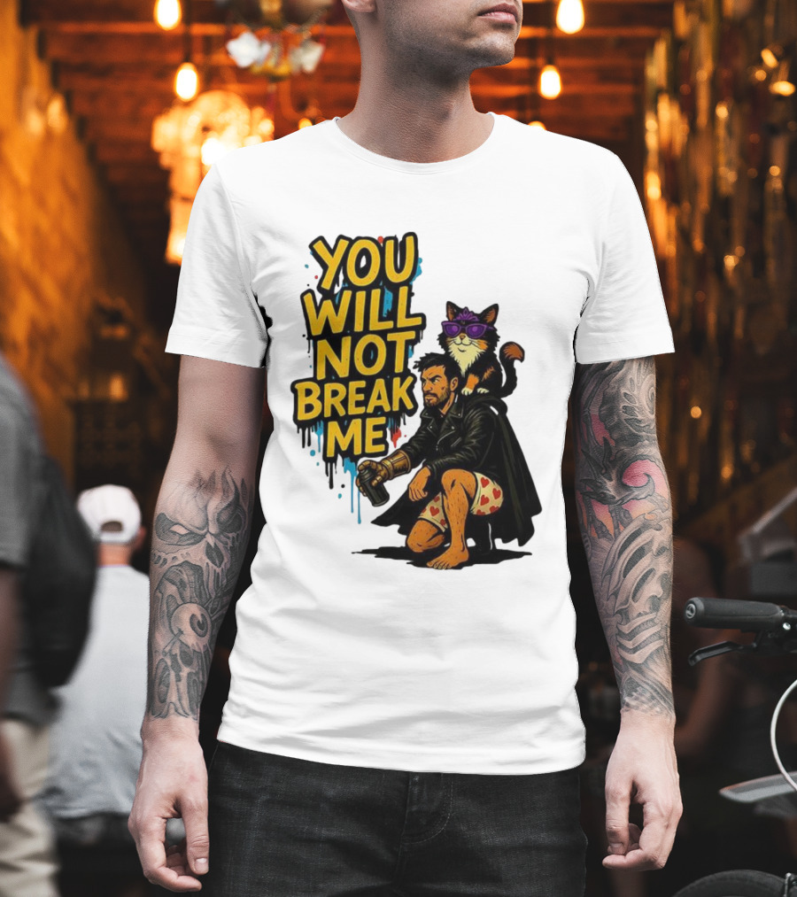 Dungeon Crawler Carl You Will Not Break Me Donut Cat Graffiti Style T-Shirt