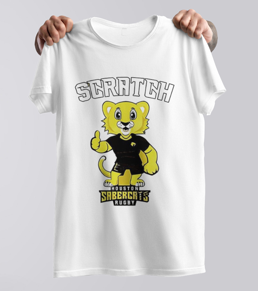 Houston SaberCats Rugby Scratch Mascot T-Shirt