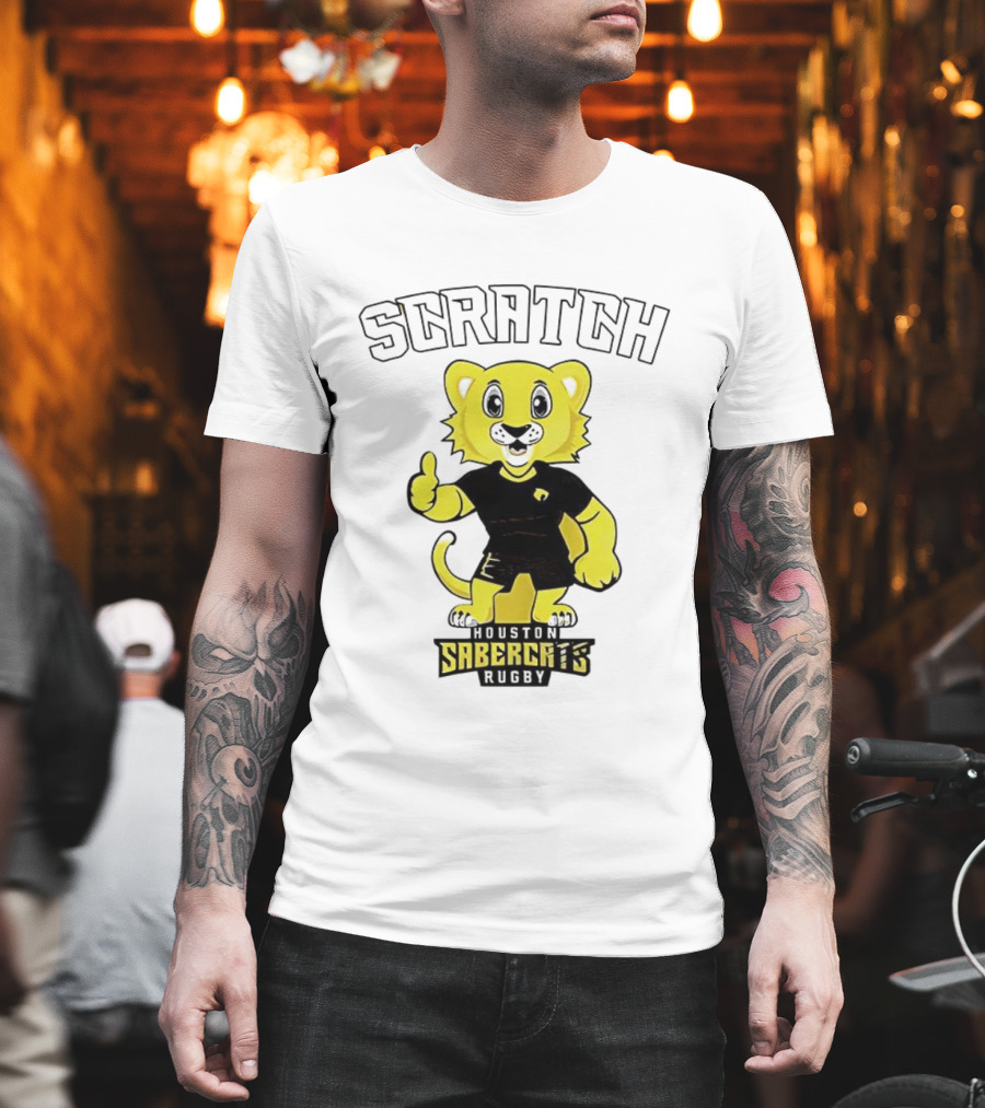 Houston SaberCats Rugby Scratch Mascot T-Shirt