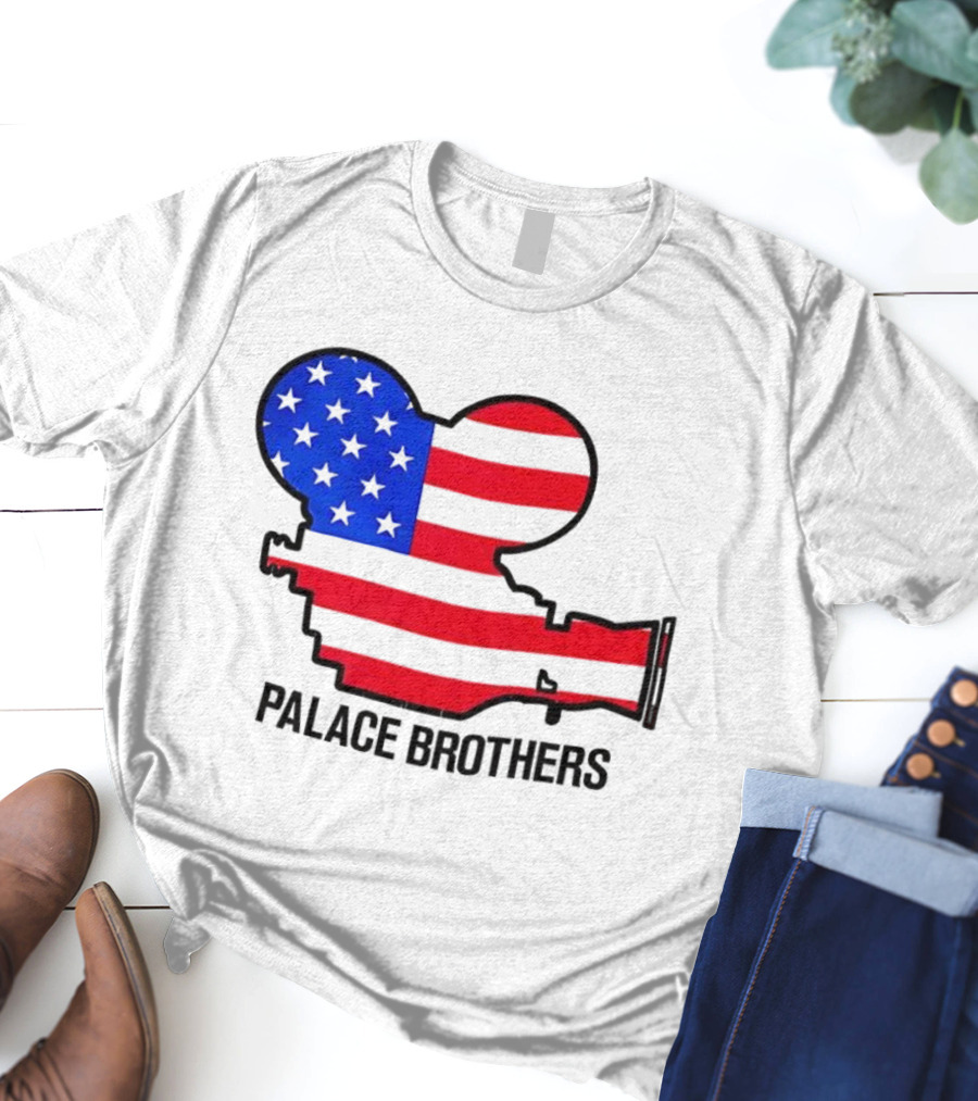 Palace Brothers American Flag Camera T-Shirt