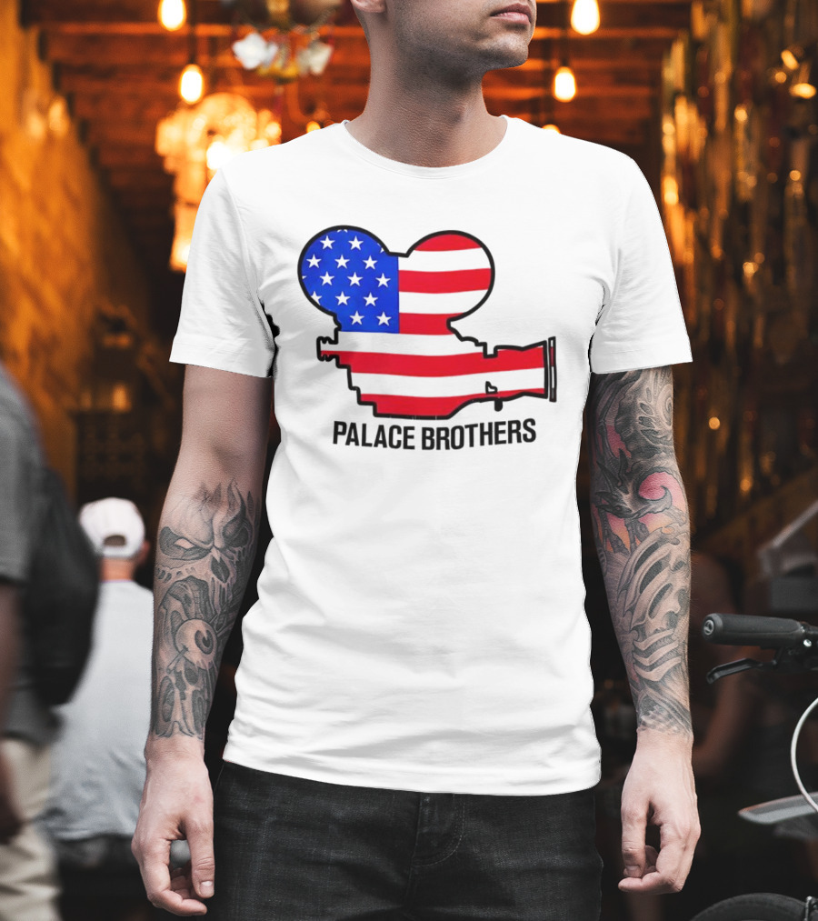 Palace Brothers American Flag Camera T-Shirt