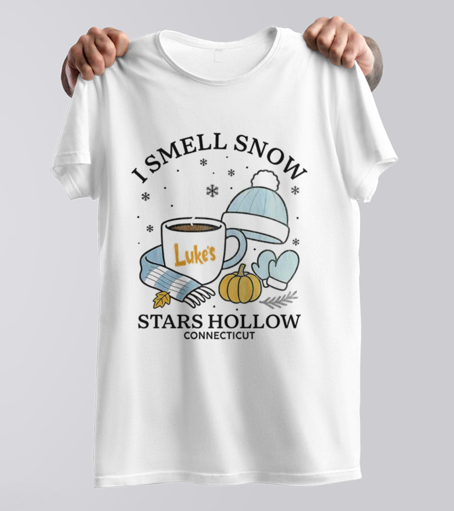 I Smell Snow Luke's Stars Hollow Connecticut Christmas Winter Cozy T-Shirt