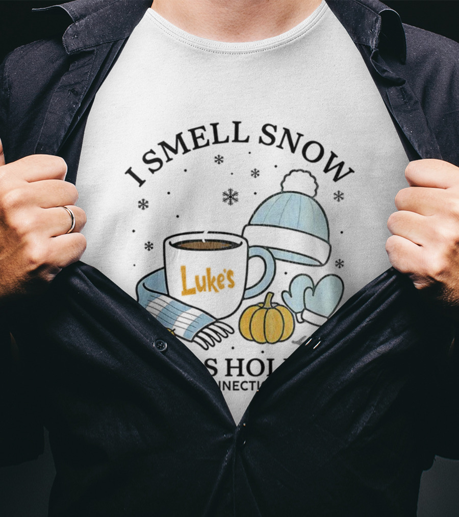 I Smell Snow Luke's Stars Hollow Connecticut Christmas Winter Cozy T-Shirt