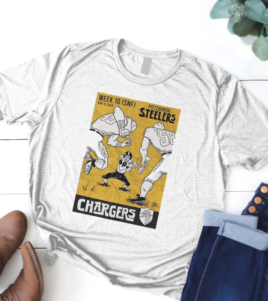 Pittsburgh Steelers Vs Chargers Week 10 SNF Nov 9 2025 Comic T-Shirt