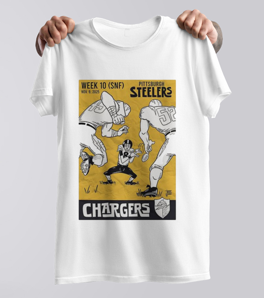 Pittsburgh Steelers Vs Chargers Week 10 SNF Nov 9 2025 Comic T-Shirt