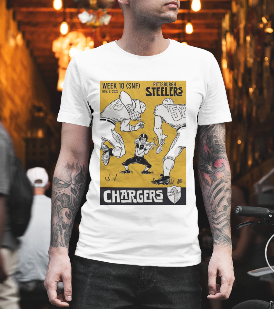 Pittsburgh Steelers Vs Chargers Week 10 SNF Nov 9 2025 Comic T-Shirt